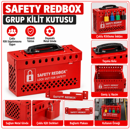 Safety REDBOX Grup Kilit Kutusu