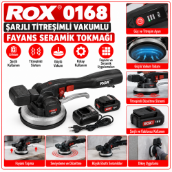 Rox 0168 Şarjlı Titreşimli Vakumlu Fayans Seramik Tokmağı