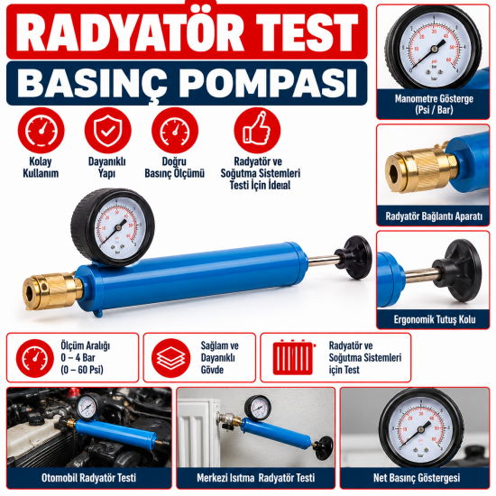 RADYATÖR TEST BASINÇ POMPASI