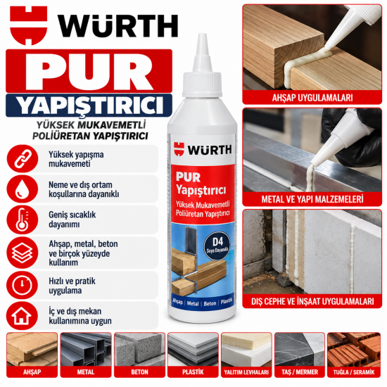 PUR yapıştırıcı PUR würth 