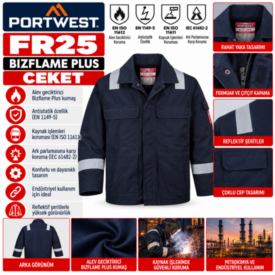 Portwest FR25 - Bizflame Plus Ceket