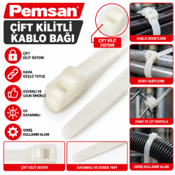 Pemsan Çift Kilitli Kablo Bağı