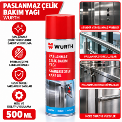 Paslanmaz çelik bakım yağı Würth 