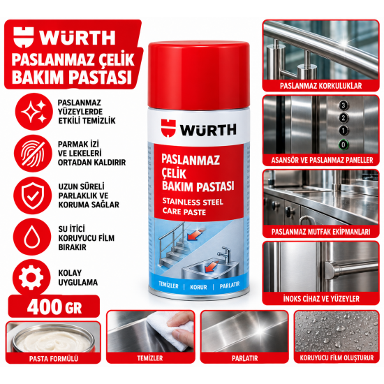 PASLANMAZ ÇELİK BAKIM PASTASI 400GR