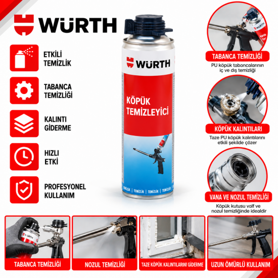 YAŞ PU KÖPÜK TEMİZLEYİCİ 500 ML