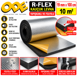 Ode R-Flex Levha 19 MM*100  YAPIŞKANLI Folyolu (10 M²)
