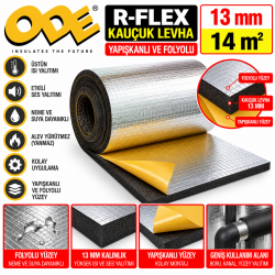 Ode R-Flex Levha 13 MM Yapışkanlı ve Folyolu (14 M²)
