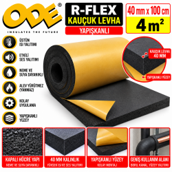 ODE  RFLEX KAUÇUK LEVHA YAPIŞKANLI  40*100 4 M2