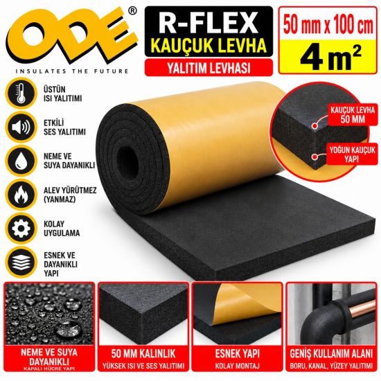 ODE  RFLEX KAUÇUK LEVHA  50*100 4 M2