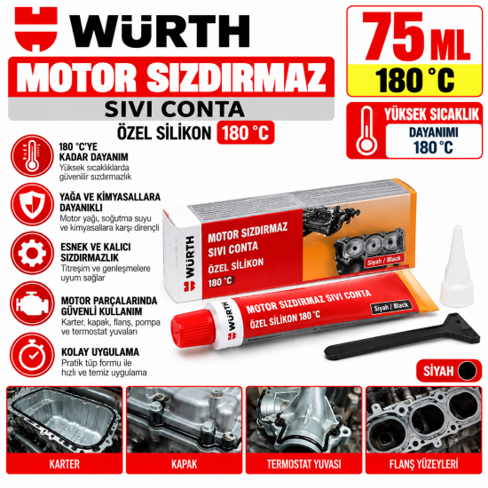 Motor sızdırmaz sıvı conta Özel Silikon 180  