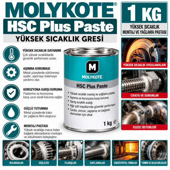 Molykote HSC Plus Paste Yüksek Sıcaklık Gresi 1 Kg