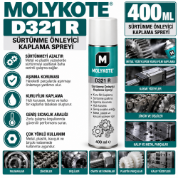 MOLYKOTE D321 R Sürtünme Önleyici Kaplama Spreyi