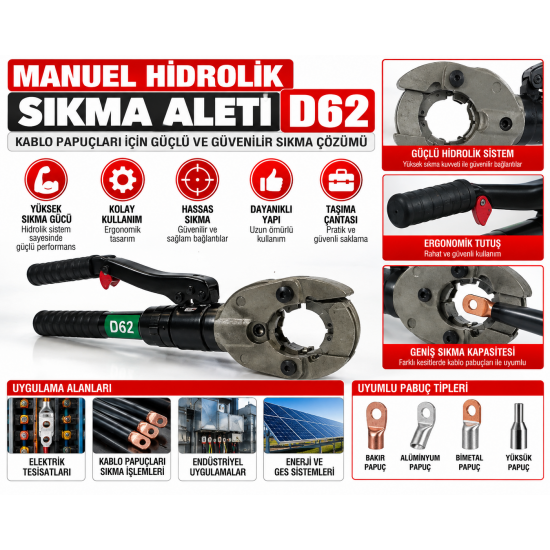 Manuel Hidrolik Sıkma Aleti D62