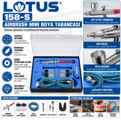 Lotus 158-S Airbrush Mini Boya Tabancası 