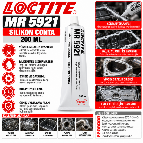 LOCTITE MR 5921 SİLİKON CONTA 200 ML