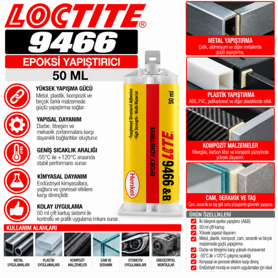 Loctite 9466 Epoksi Yapıştırıcı 50 ml
