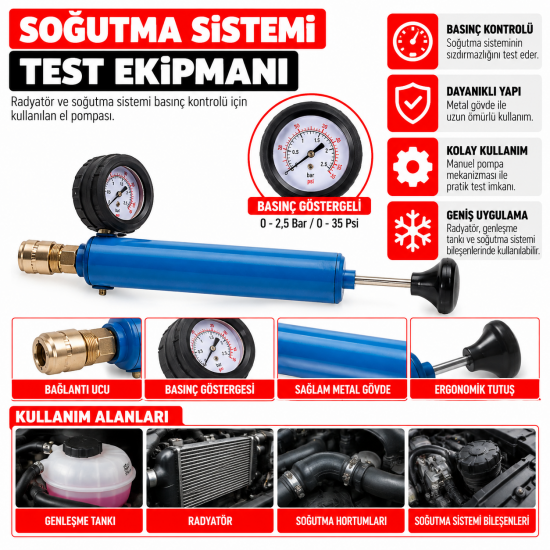 Soğutma sistemi test ekipmanı