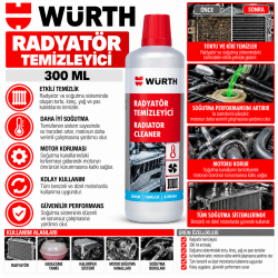 würth radyötör temizleyici 300 ml 
