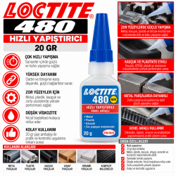 LOCTITE 480 Hızlı Yapıştırıcı 20 Gr