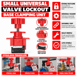 Small Universal Valve Lockout Base Clamping Unit