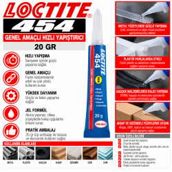 LOCTITE 454 Genel Amaçlı Hızlı Yapıştırıcı 20 gr