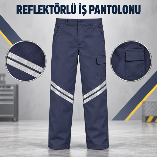 İş Pantolonu Reflektörlü