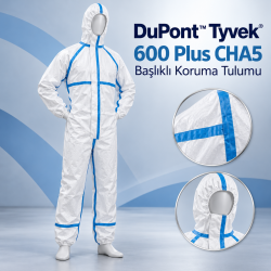 DuPont™ Tyvek® 600 Plus CHA5 Başlıklı Koruma Tulumu