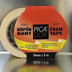 Köpük Bant Çift Taraflı 19x5 mt 12 Adet