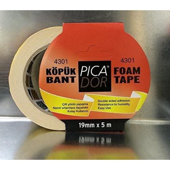 Köpük Bant Çift Taraflı 19x5 mt 12 Adet