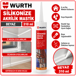 SİLİKONİZE AKRİLİK MASTİK-BEYAZ- 310ML