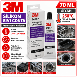 SİLİKON SIVI CONTA SİYAH 250C 70ML