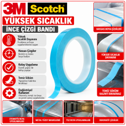 Scotch® Yüksek Sıcaklık İnce Çizgi Bandı  