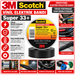 Scotch® Vinil Elektrik Bandı Super 33+