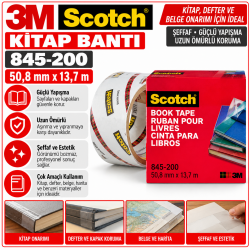 Scotch® Kitap Bantı, 845-200,(50,8 mm x 13,7 m)