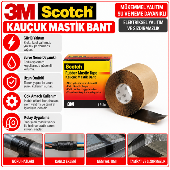 Scotch® Kauçuk Mastik Bant