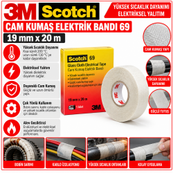 Scotch® Cam Kumaş Elektrik Bandı 69