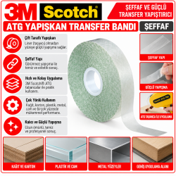 Scotch® ATG Yapışkan Transfer Bandı  Şefaf