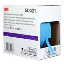 3M™ Mavi Köpük Maskeleme Bandı Plus, Mavi, 21 mm x 49 m, 50421