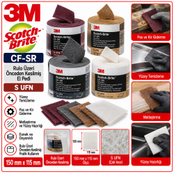 Scotch-Brite™ CF-SR Rulo Üzeri Önceden Kesilmiş El Pedi, 150 mm x 115 mm, S UFN