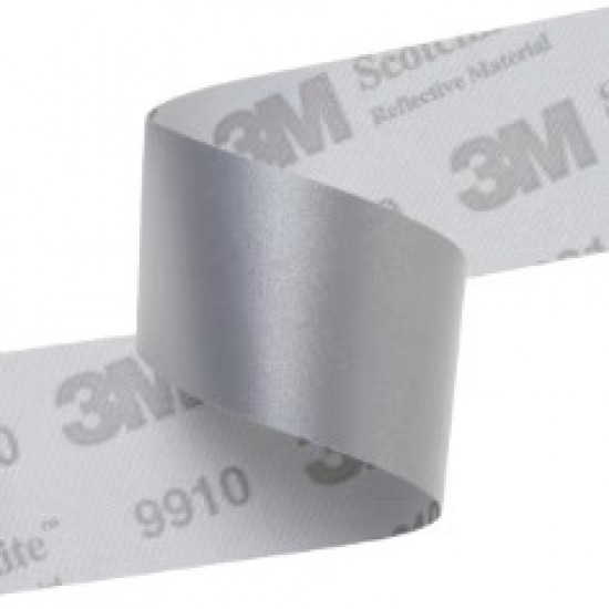 3M™ Scotchlite™ Reflektif Dokuma Kumaş 9910, Gümüş – 50,8 mm x 200 m