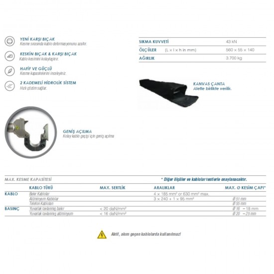Hidrolik Kesme Aleti Manuel Gyotin Tipi CG55