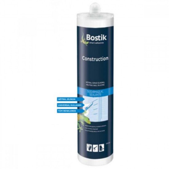 Bostik Construction Nötral Cephe Silikonu 310 ml kartuş 25 adet koli