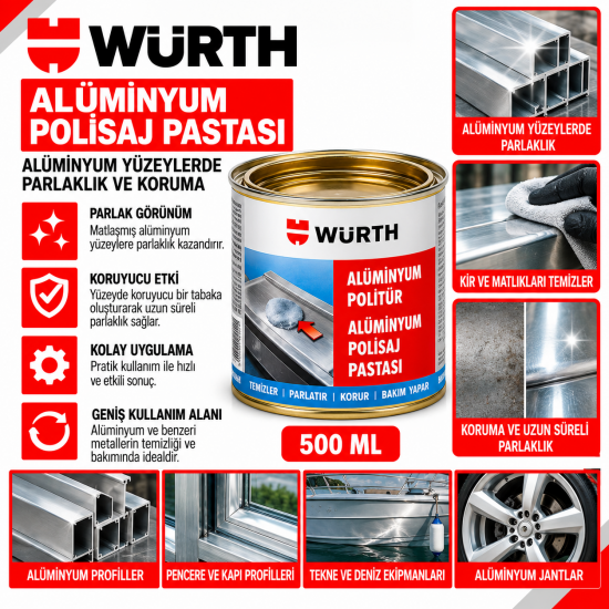 Würth Alüminyum Polisaj Pastası 500ml