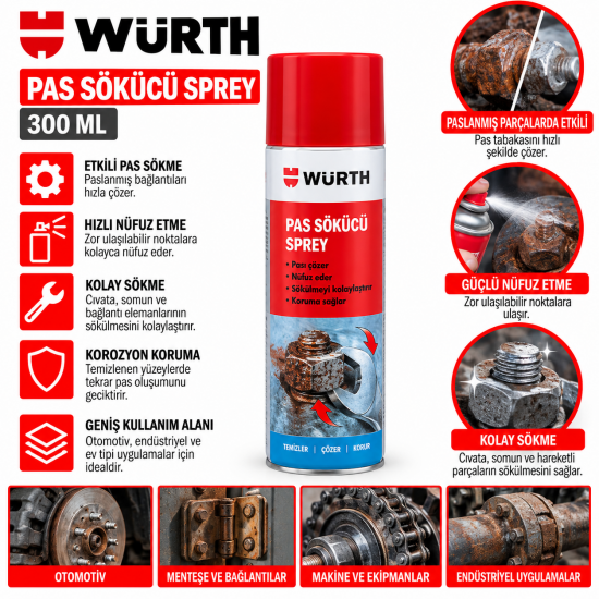 Würth Genel Temizleme Spreyi Basic 500 ml