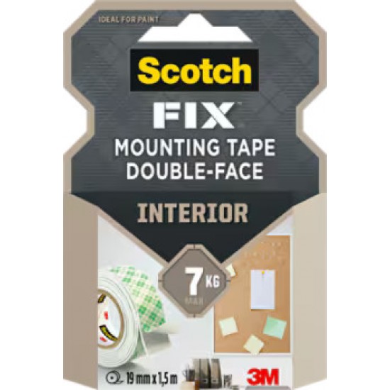 Scotch-FIX™ Çift Taraflı İç Mekan Montaj Bandı 4496G-1915-P, 19 mm x 1,5 m, 1 rulo/paket
