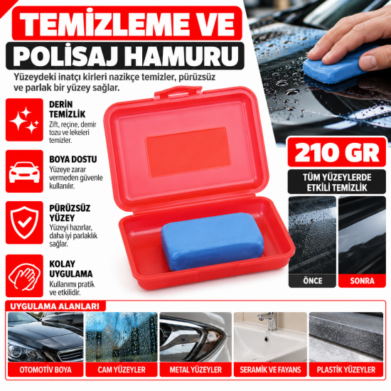 TEMİZLEME VE POLİSAJ HAMURU 210GR