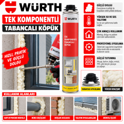Tek komponentli tabancalı köpük Würth