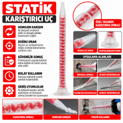 Statik karıştırıcı uç
