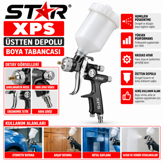 Star XPS Üstten Depolu Boya Tabancası