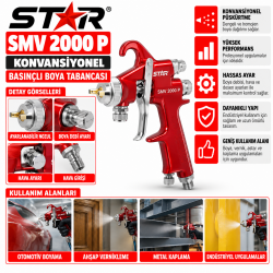 Star SMV 2000 P Konvansiyonel Basınçlı Boya Tabancası